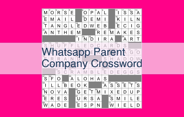 whatsapp parent company crossword